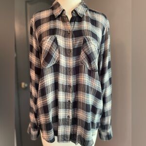 Lucky Brand Super Soft Plaid Riding Western Women’s Button-Up Shirt